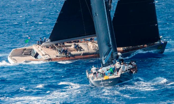 Day 4 – Sensei crosses ahead of Magic Blue in the Wally fleet – Maxi Yacht Rolex Cup ©  Rolex / Carlo Borlenghi http://www.carloborlenghi.net